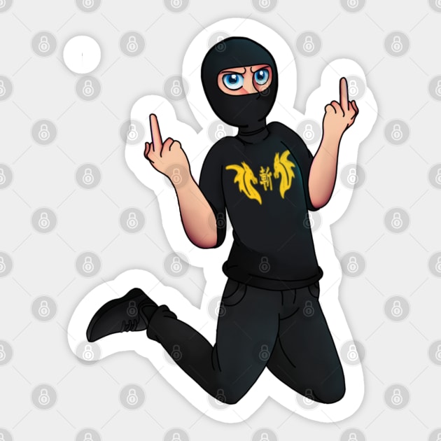 Ninja Brian Sticker by ASinglePetal